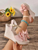 Women's Platform & Wedge Sandals - Fashion Round Toe Open Toe Plus Size Bow Design Elegant & Comfortable